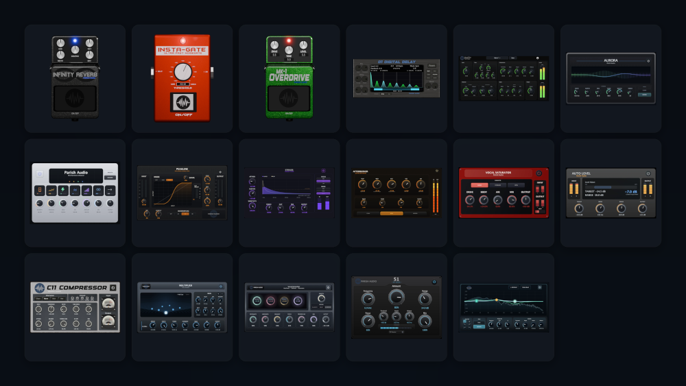 The full parish audio plugin lineup